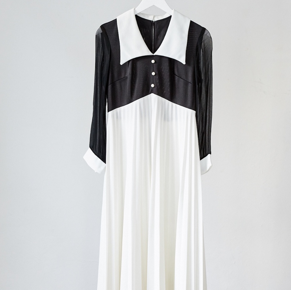 Vintage black and white dress